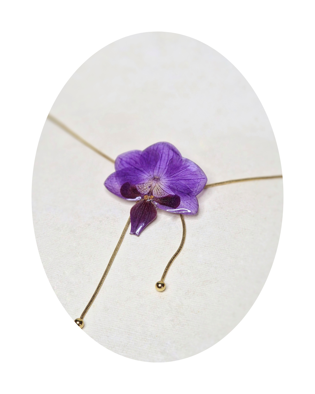 Orchidée violette - Collier